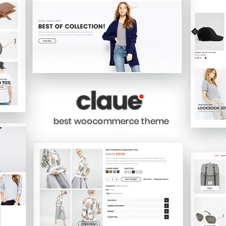 Claue – Clean, Minimal Elementor WooCommerce Theme