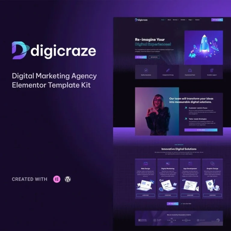Digicraze Digital Marketing Agency Template Kit