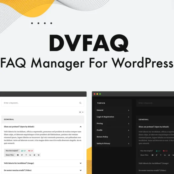 DV FAQ – Advanced WordPress FAQ Plugin