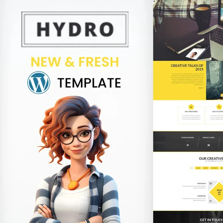 HYDRO – One Page Portfolio WordPress Theme