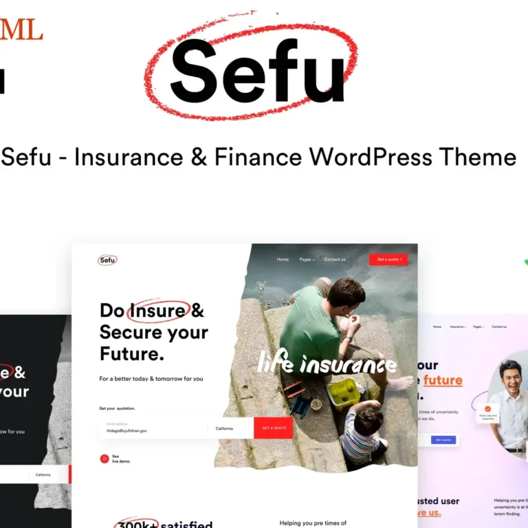 Sefu – Insurance & Finance WordPress Theme